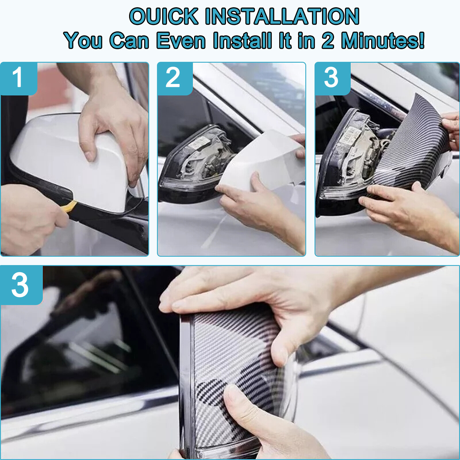 M Look Gloss Black Side Mirror Cover Caps For BMW X5 F15 X4 F26 X3 F25 2014-2018