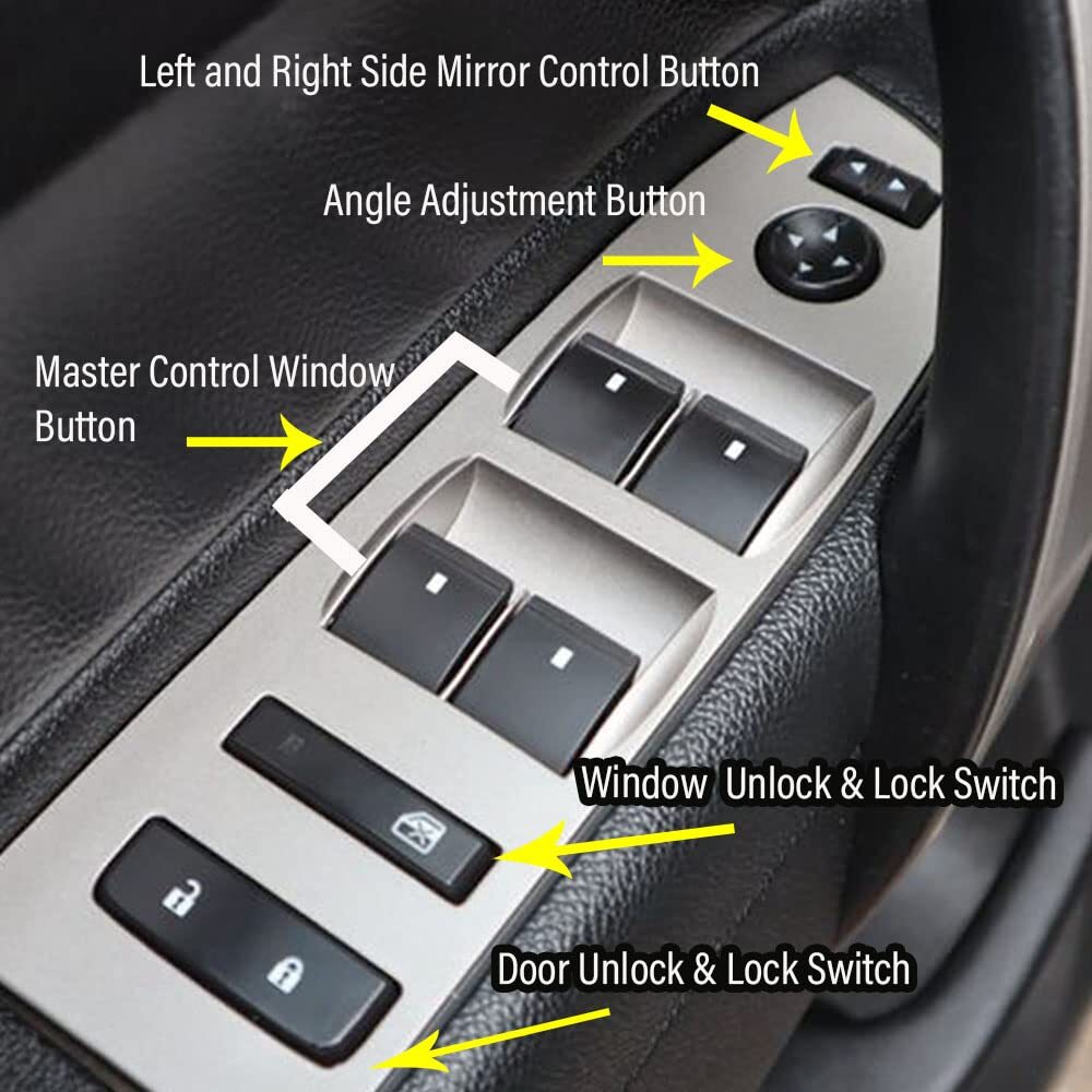 Window Switch Control for 2007-2013 Chevrolet Silverado 1500 2500HD 3500HD 3PCS