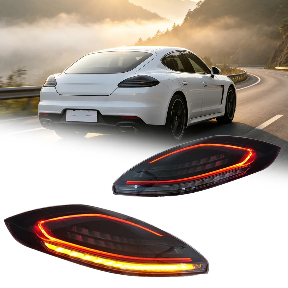 Dynamic Smoked LED Tail Light Lamps LH+RH For Porsche Panamera 970 970.2 2014-16