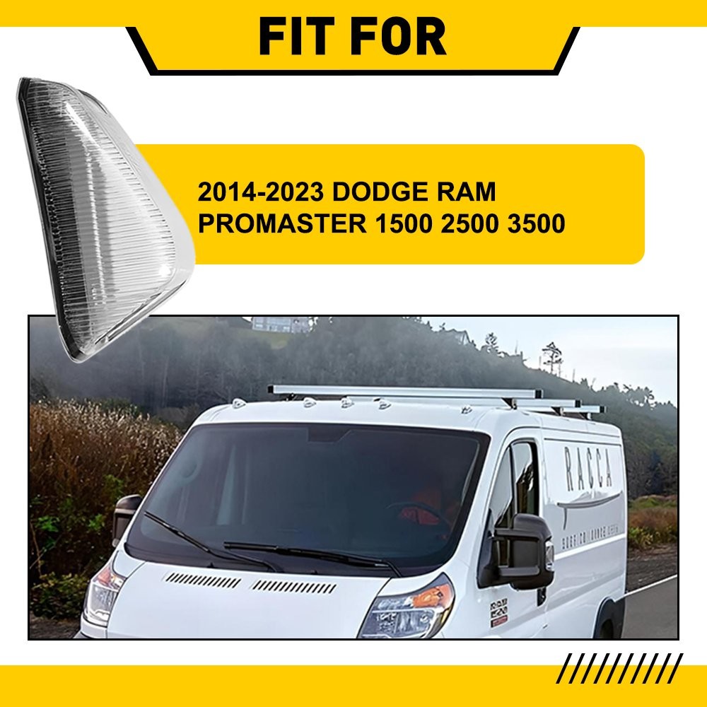Clear Top Cab Marker Roof lights Housing For 2014-2023 Dodge RAM Promaster 1500