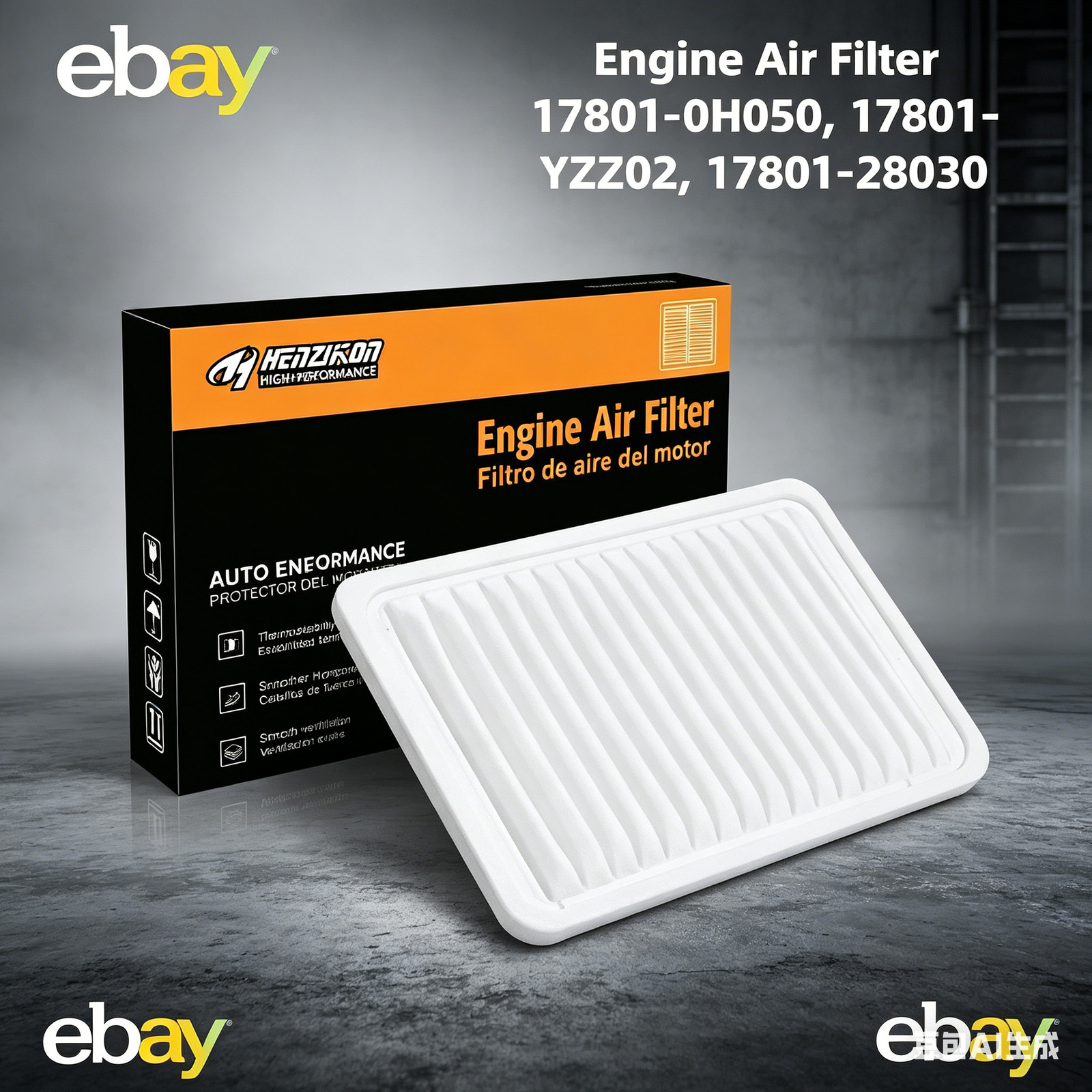 4PACK Engine Air Filter 1J911002 For Toyota Camry LE XLE SPORT Venza 17801-0H05