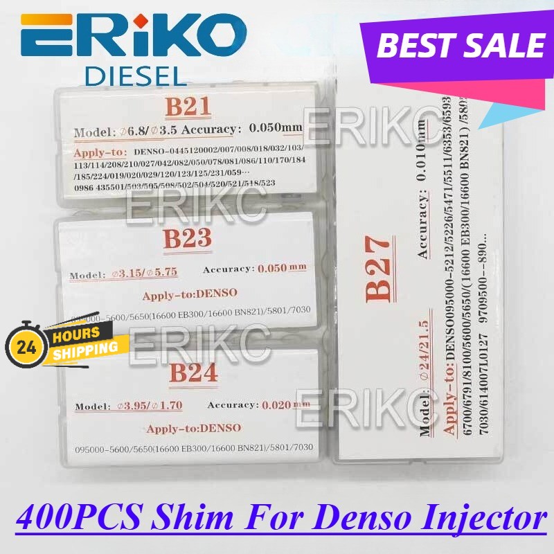 ERIKC 400PCS Injector Shims Washers B21 B23 B24 B27 for Denso Injector