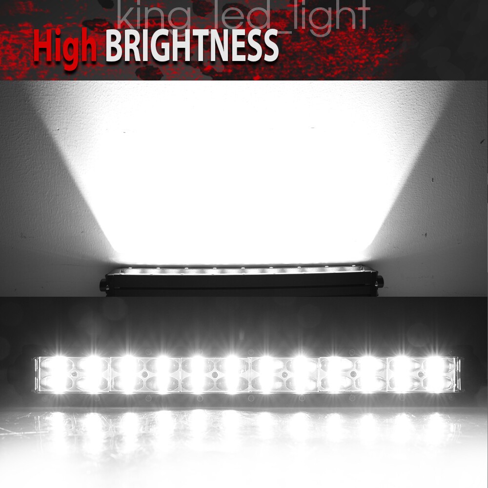 52” 1200W LED Light Bar + 22”+ 4″ Pods Combo Kit for Jeep Wrangler JK TJ CJ JL