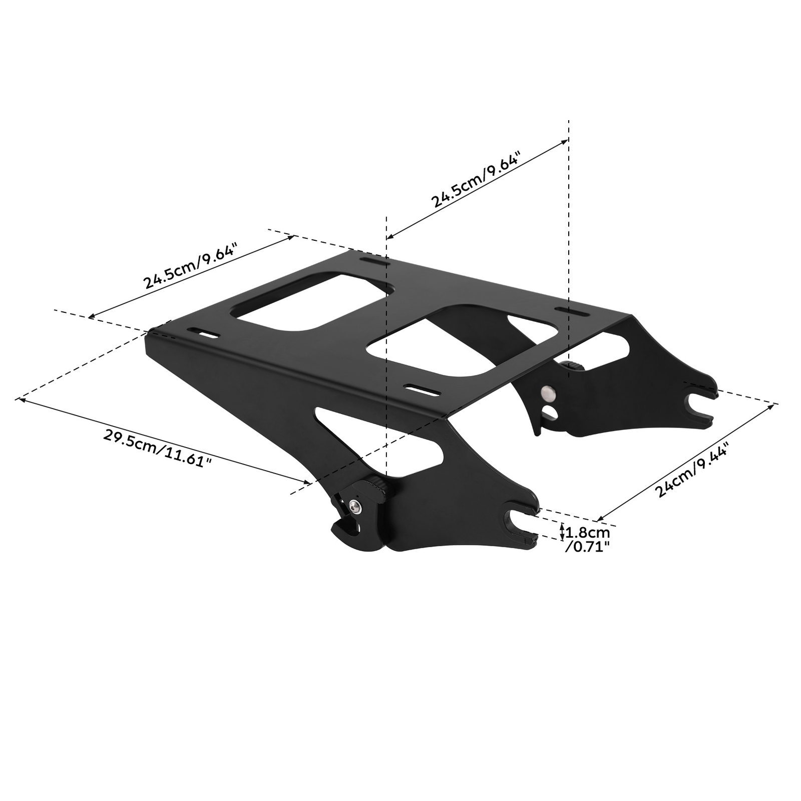 King Trunk Backrest Mount Rack & Plate Fit For Harley Touring 2014-2025 24