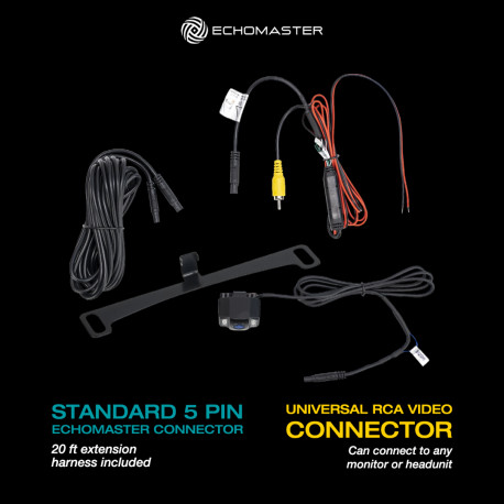 ECHOMASTER PHDCAM10U UNIVERSAL AHD/CVBS REAR OR FRONTVIEW CAMERA w/ NIGHT VISION