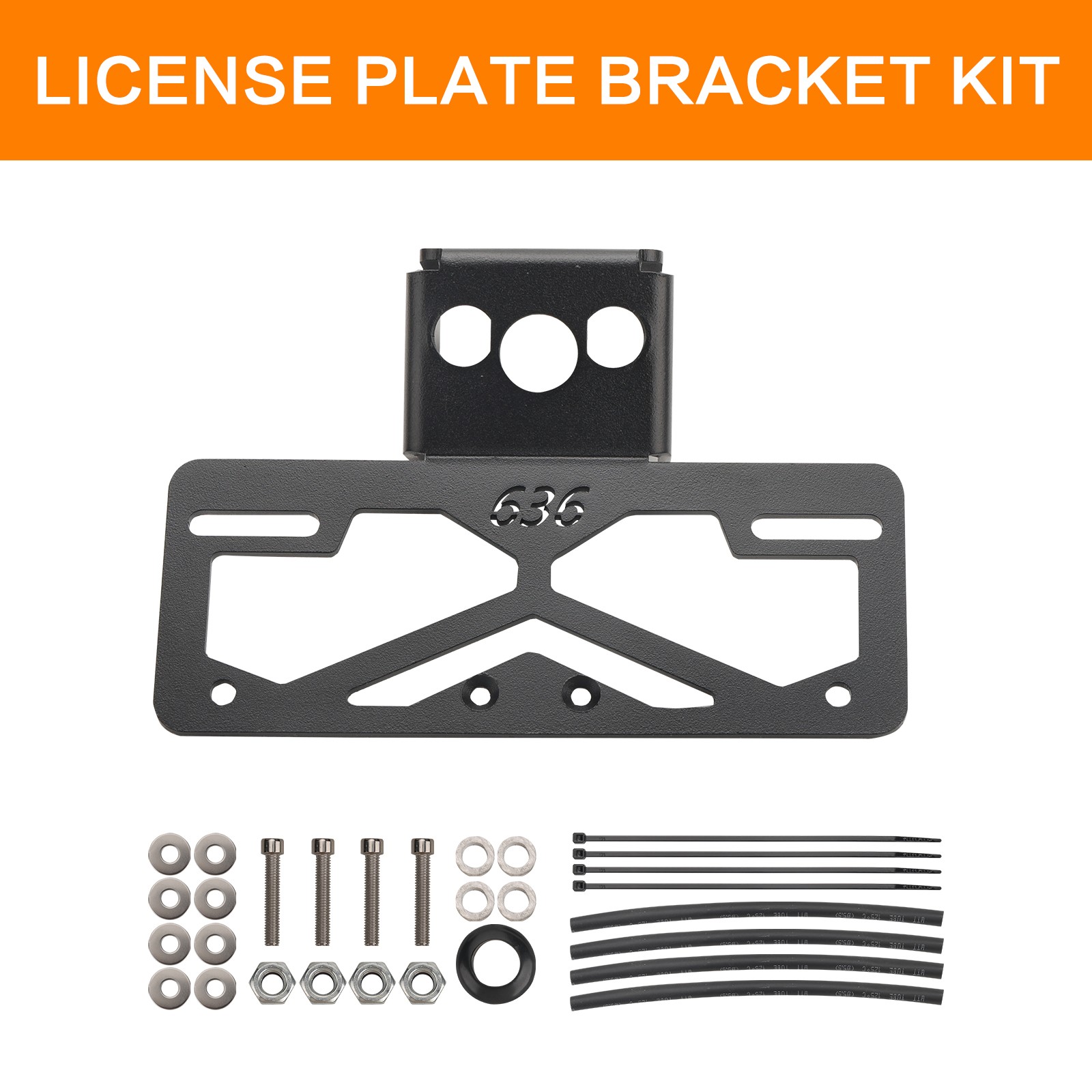 Fender Eliminator Kit for Kawasaki Ninja ZX-6R 2019-2025 License Plate Holder
