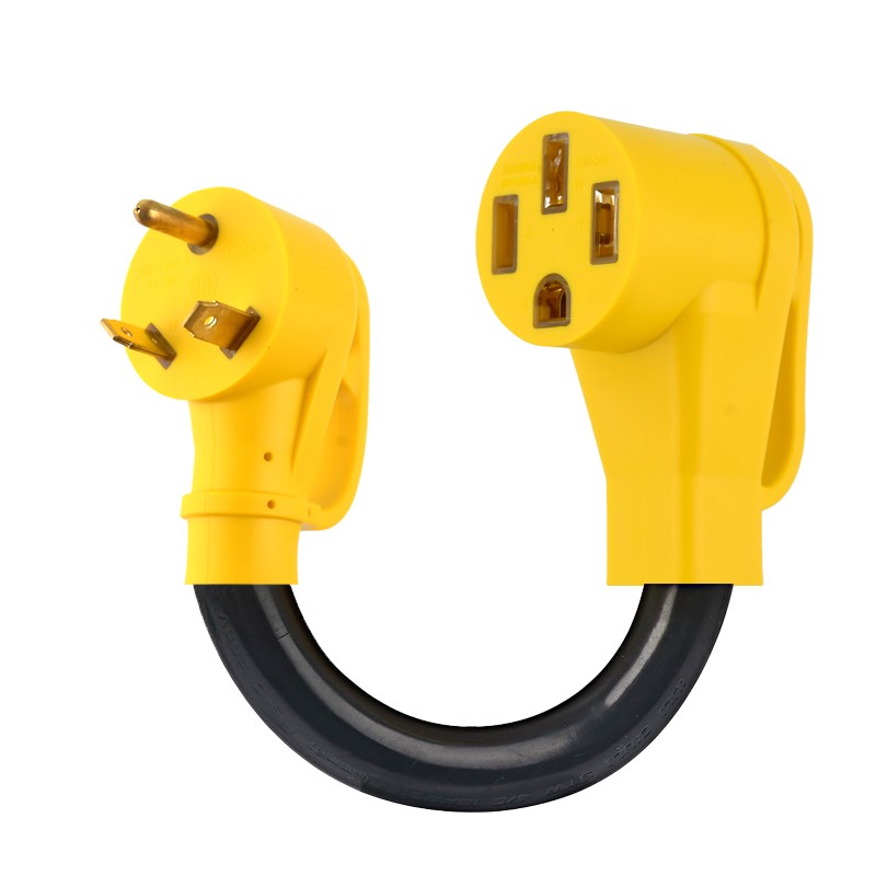 30A Male to 50A Female Electrical Converter Cord Cable 125V 3750W 12Inch C19 IN