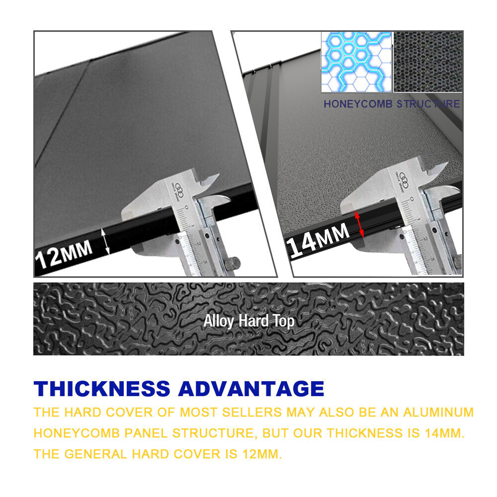 5.7/5.8FT Hard Tonneau Cover Truck Bed For 2017-2023 Nissan Titan 4-Fold W/Light