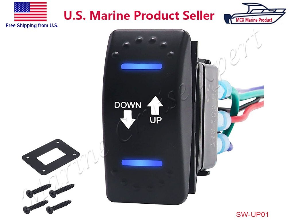 Boat Marine Up Down Toggle Rocker On Off On Switch Tilt Trim Switch