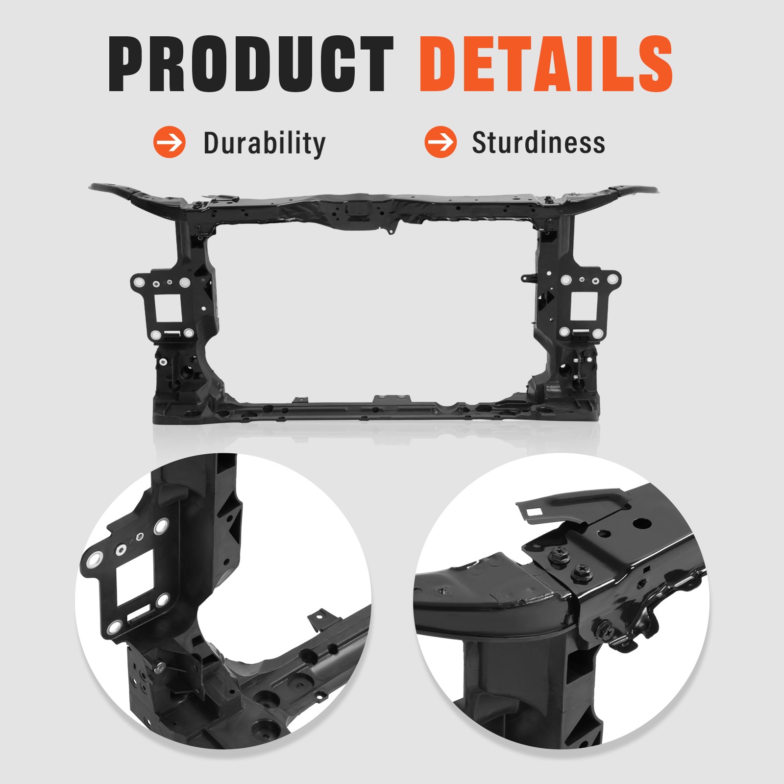 Front Radiator Core Support Assembly For Honda Civic Sedan LX DX EX 2016-2019