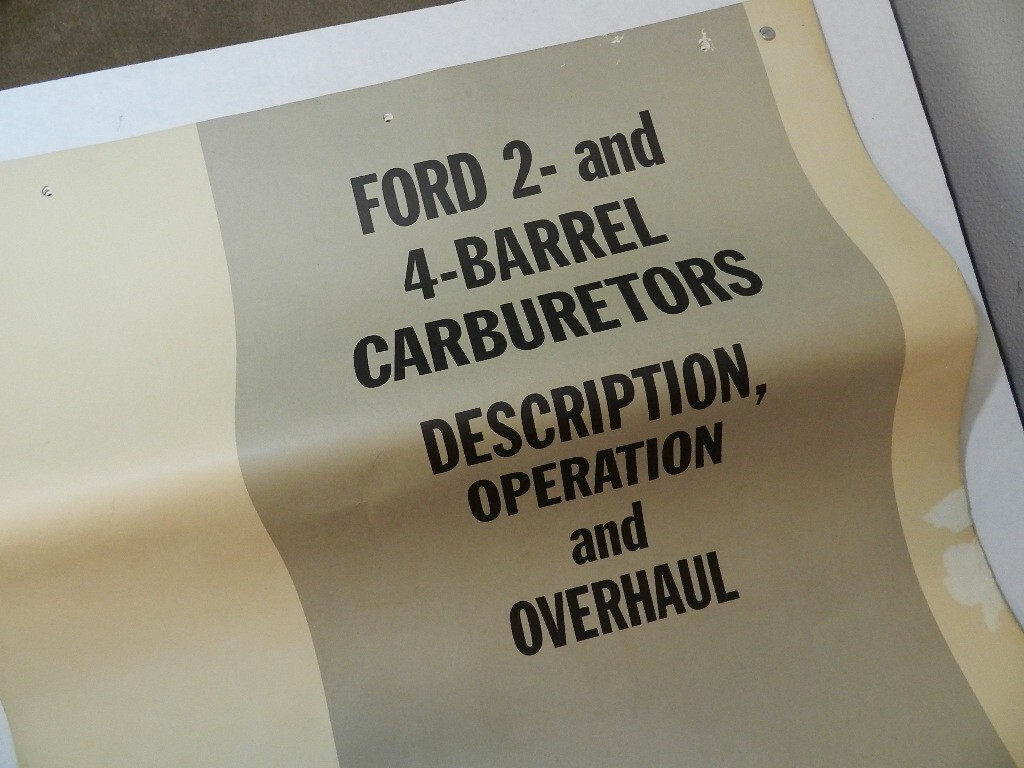 VINTAGE 1964 FORD MOTOR COMPANY SERVICE & TRAINING EASEL MOUNT SHEETS- LARGE