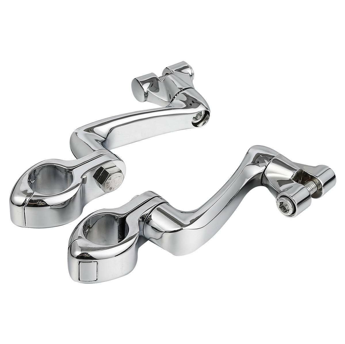 1 1/4″ Adjustable Engine Guard Highway Foot pegs Mount Fit For Harley Road Glide