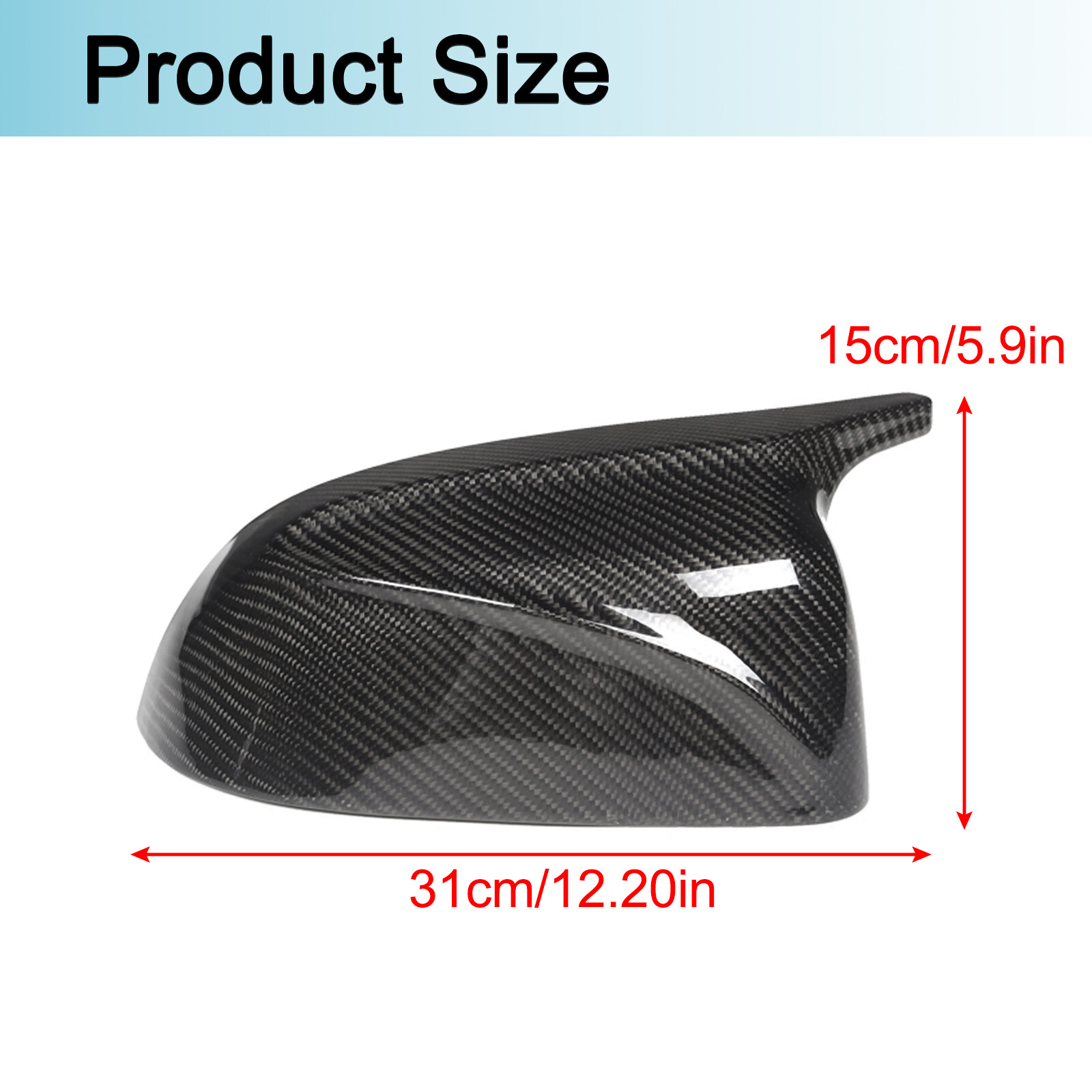 M Look Gloss Black Side Mirror Cover Caps For BMW X5 F15 X4 F26 X3 F25 2014-2018