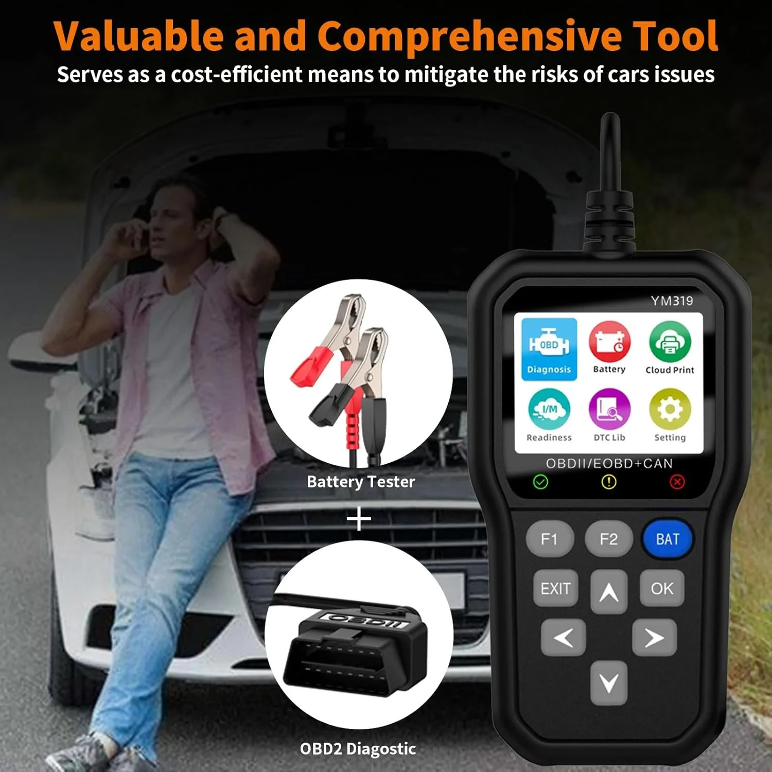 OBD2 Scanner Code Reader Car Diagnostic Scan Tool Check Engine Fault