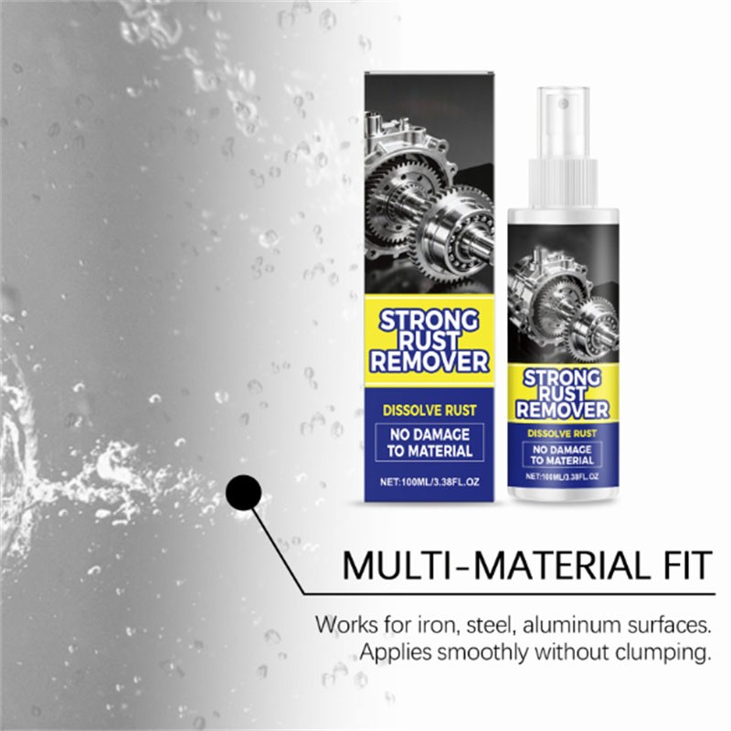 Strong Rust Remover 100ml/3.38fl.oz Powerful Rust Removal Spray For Cars &Tools