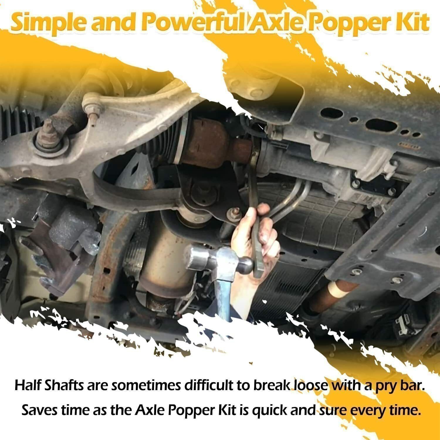 2Pcs Front Wheel Drive Inner CV Axle Popper Fork Wedge & Shim Kit Removal Tool.
