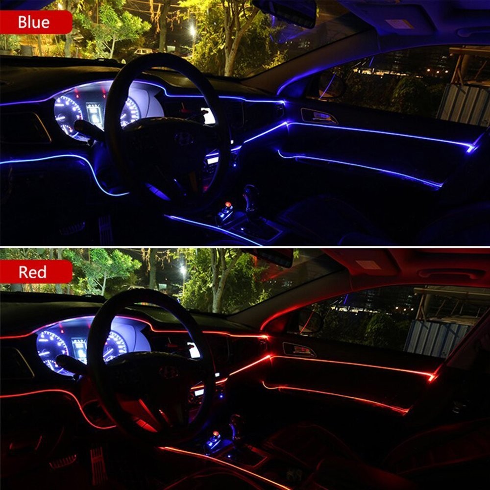 5M LED Car Interior Atmosphere Decorative Wire Strip Light Accessories Lamp D%