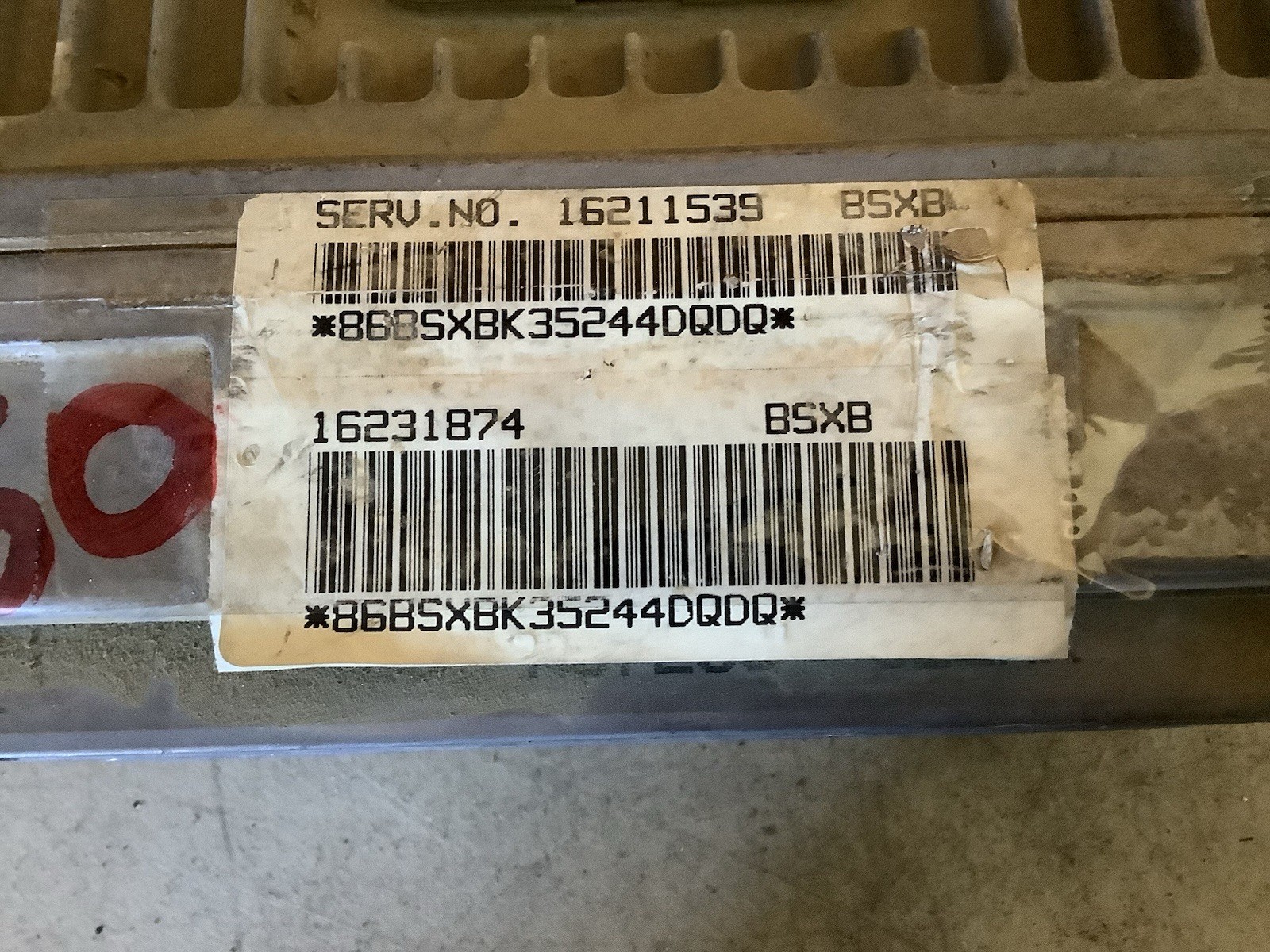 Buick Regal 16211539 ((BSXB)) Engine Control Module ((R1-50))