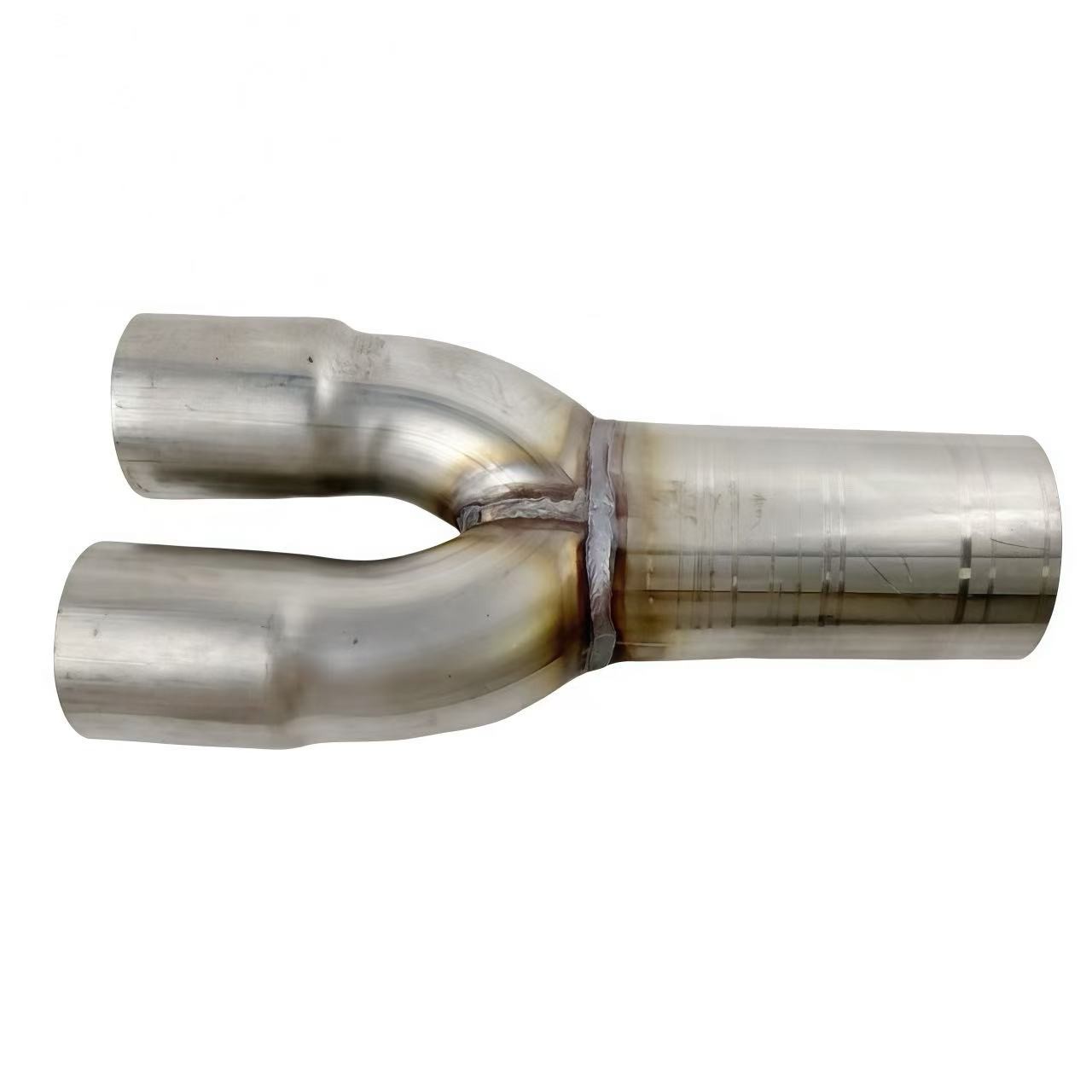 2 into 1 Exhaust Merge Collector 1.625″ Inlet to 2″ OD 9″ Long T304 Stainless