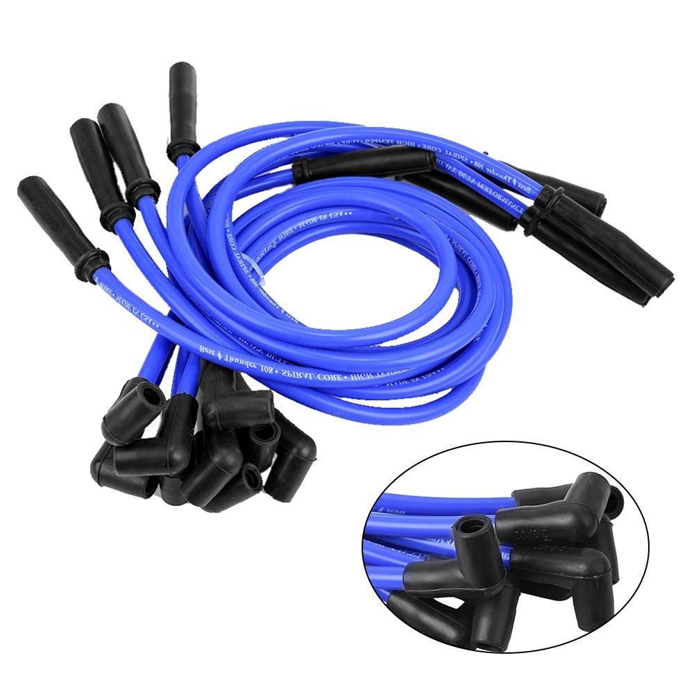 10.5mm Spark Plug Wire Set – 9 Pack Electronic Ignition Cables for SBC BBC HEI 3