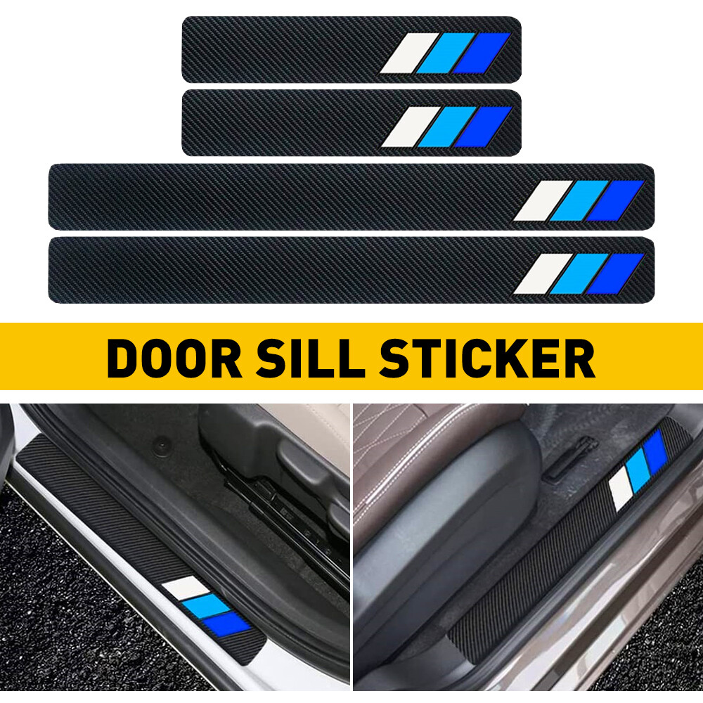 4X For Toyota Car Accessories Door Sill Protector Scuff Plate Panel Step Covers