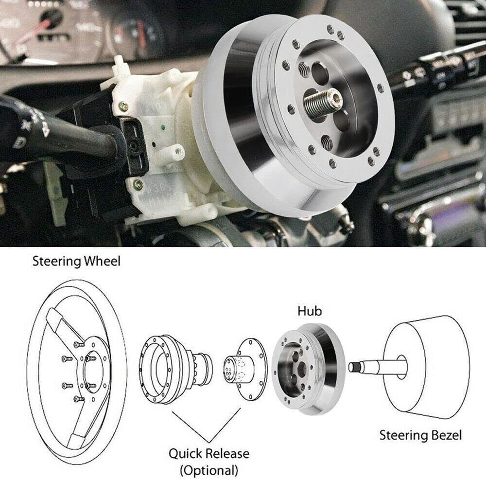 5 & 6 Hole Steering Wheel Polished Hub Adapter Flaming River Ididit For GM Chevy