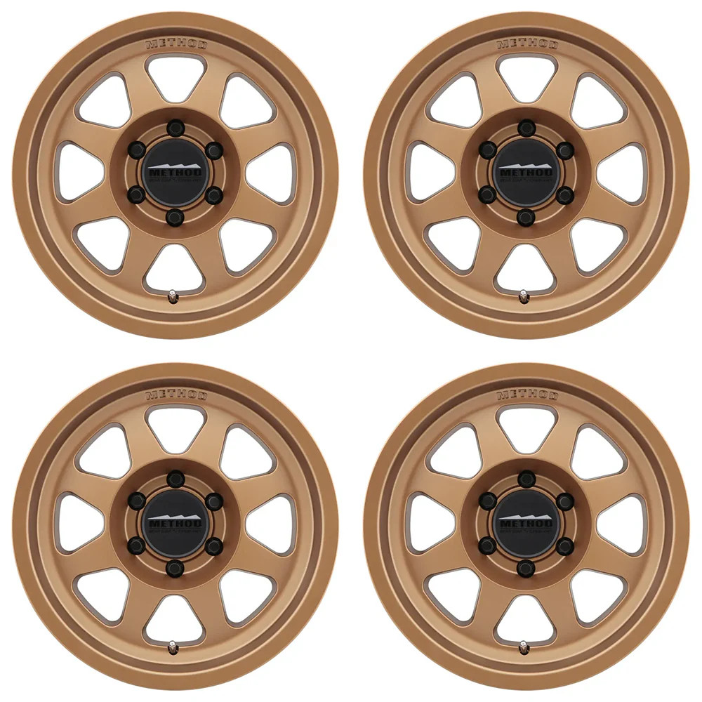 (set of 4) Method MR701 Bronze | 17×8.5″ +0mm | 6×5.5in Wheels