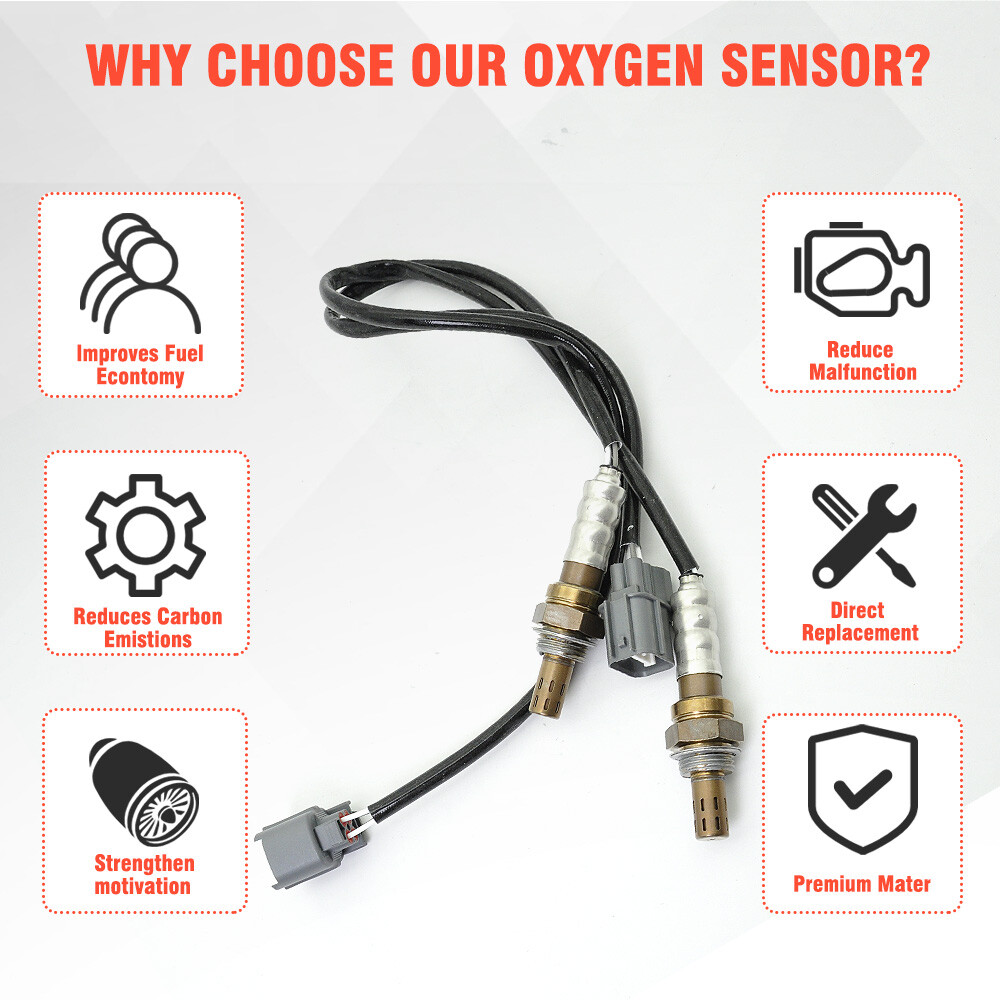2PCS Sensor Oxygen O2 Front Sensor Rear For 2001-2005 Honda 1.7L Civic 234-4733