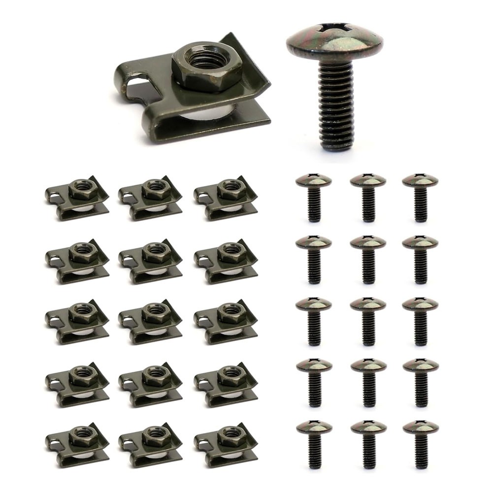 U-Shaped Nut Clip Set Self-Tapping Screw Car Mudguard Bumper Fender Engine Cover