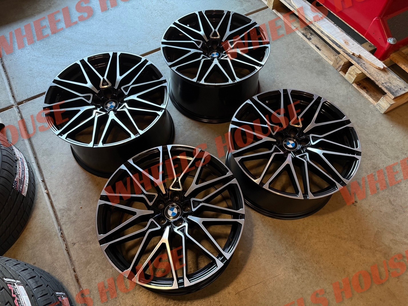 22×10 22×11 BMW X5M WHEELS BLK MACHINE RIM X6M X7 X6 X5 G06 G05 G18 F95 5×112
