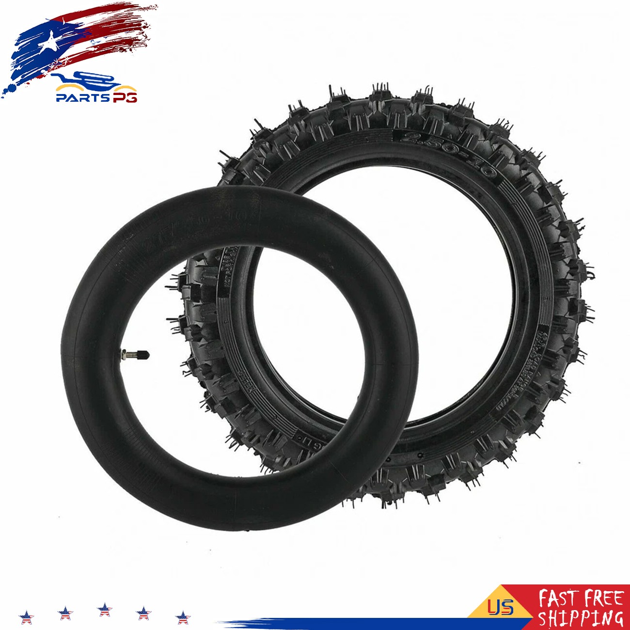 2.50 – 10″ Tire & Inner Tube For Honda CRF50F XR50R 2.50×10 2.5-10 Dirt Pit Bike