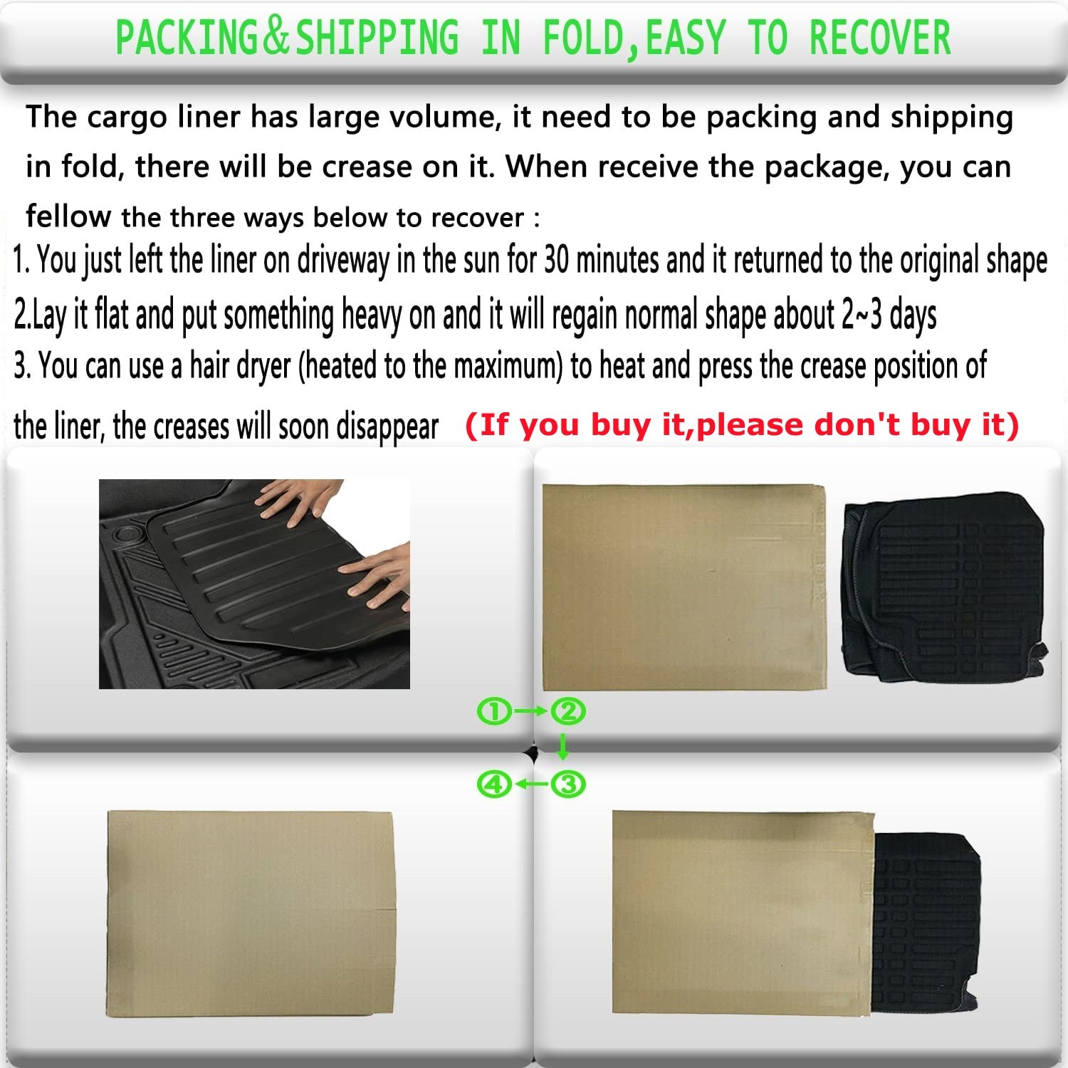 Cargo Trunk Floor Mat – All Weather TPO Liner Fit for Chevrolet Trax (2014-2023)