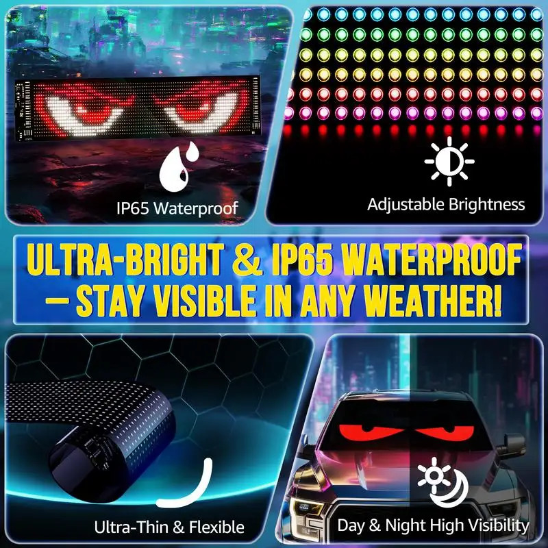 For Vehicle Lorry Bendable LED Display 20*64 Size 102x348mm