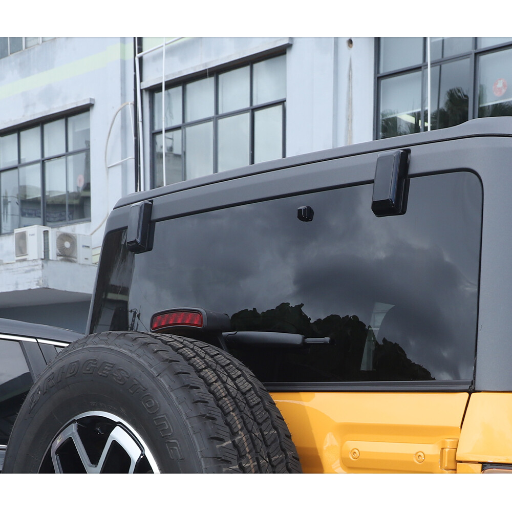 3��ABS Tailgate Rear Door Window Glass Hinge Cover For Ford Bronco 2021-25 Black