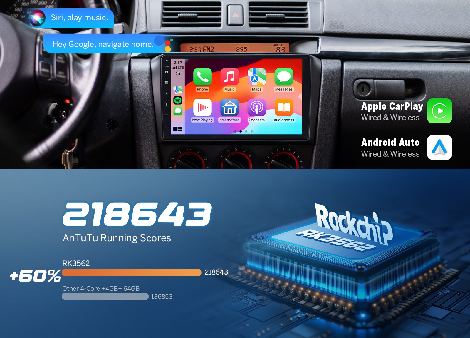 Eonon Android 10 8Core Car Stereo GPS Navi Radio Bluetooth For Mazda 3 2004-2009