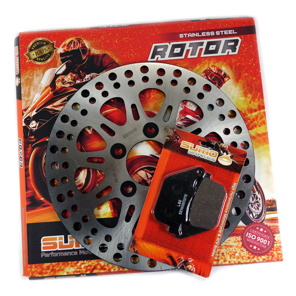 Rear Brake Rotor+Pads for Harley XL883 L/N/R[11-13] XL1200L [07-11] XR1200 08-12