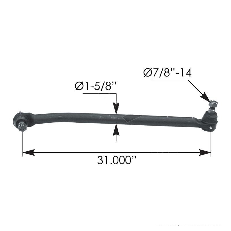 Drag Link 31.000in C to C Kenworth Part# L24VU8422A11, 463.DS5922A