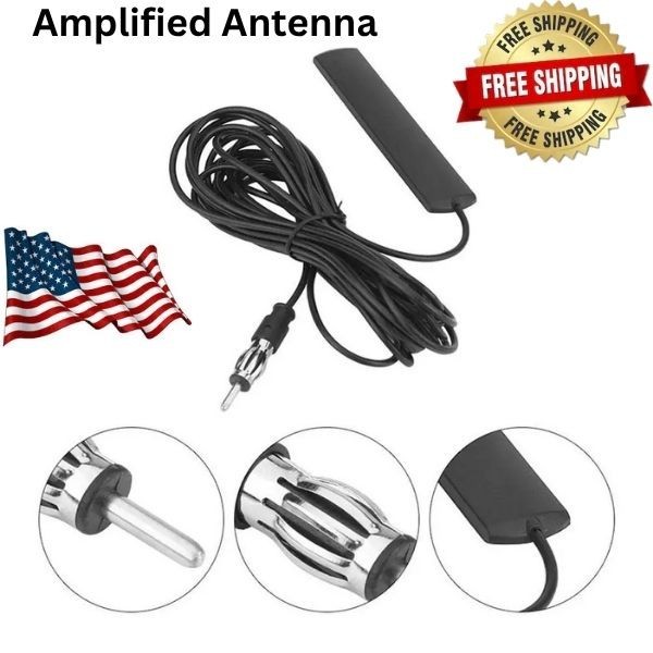 Car Interior Hidden Amplified Antenna Electronic Stereo AM/FM Radio Universal