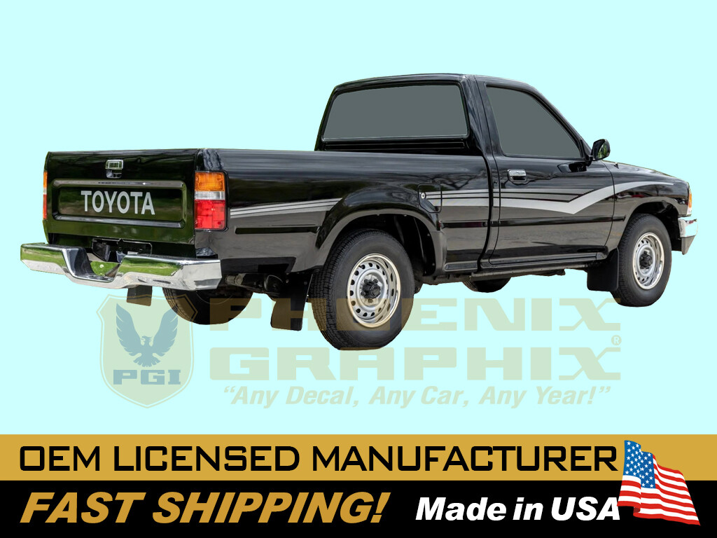1990 fits 1989 1991 1992 1993 1994 1995 Toyota Truck EVP Stripes Name Decals Kit