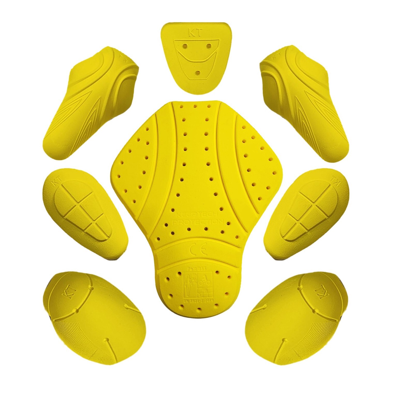 CE Level 2 Approved Armor Pad Set 8 Pieces Elbow, Back, Hip, Thigh and Shoulder