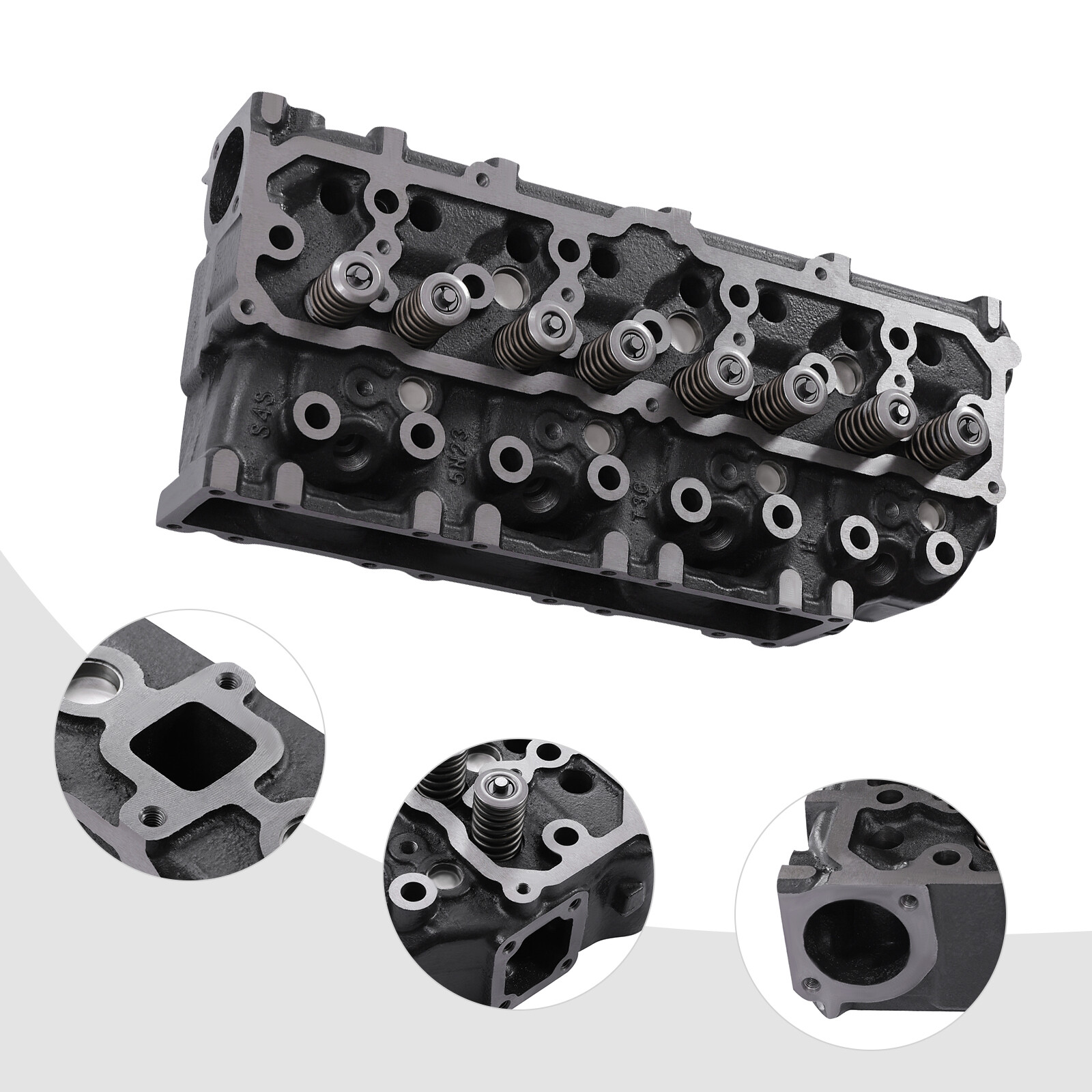 For Mitsubishi S4S Engine Part Complete Cylinder Head Assembly & Full Gasket Kit