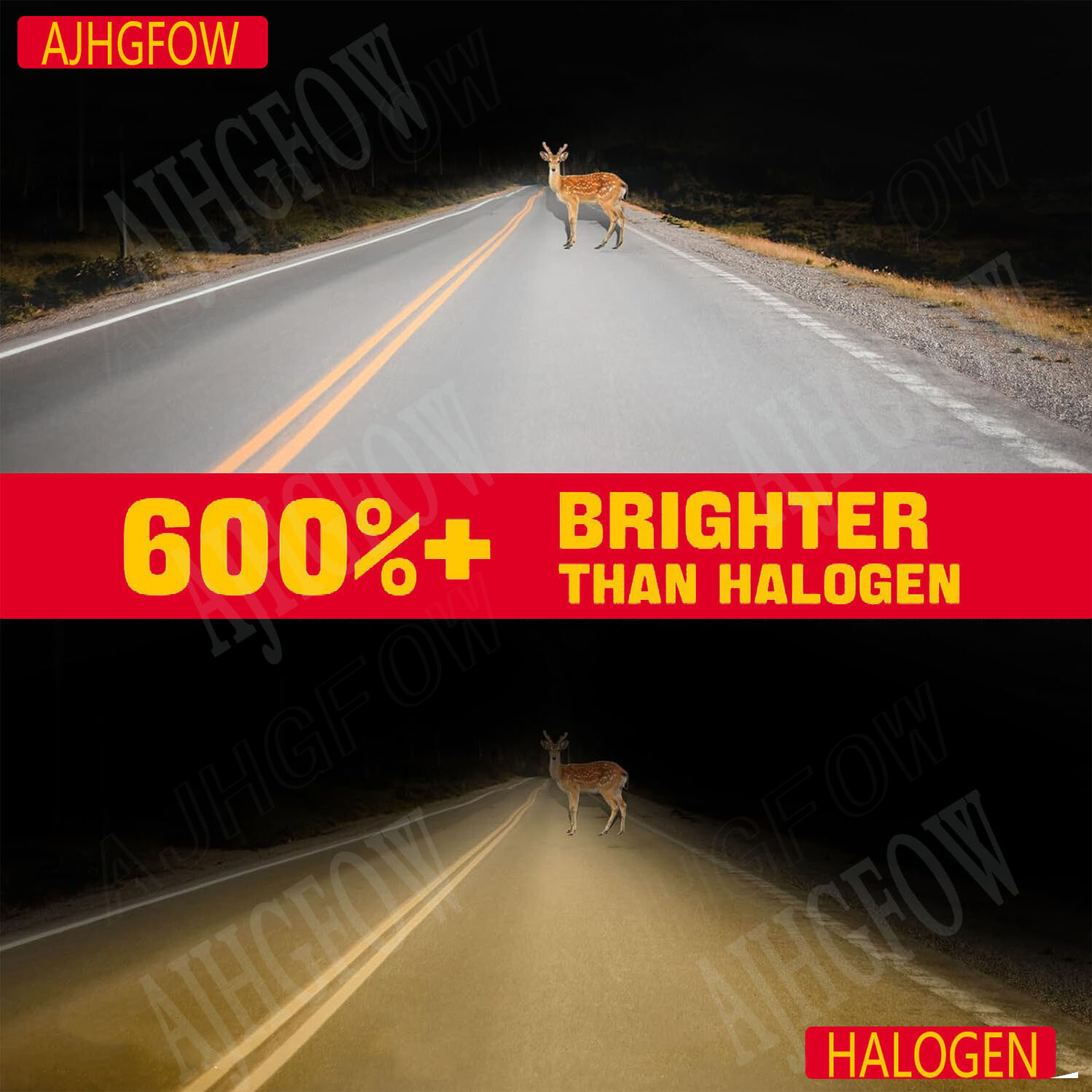 Pair 9005 HB3 LED Headlight Bulbs Kit High Beam 6000K Super Bright White NEW