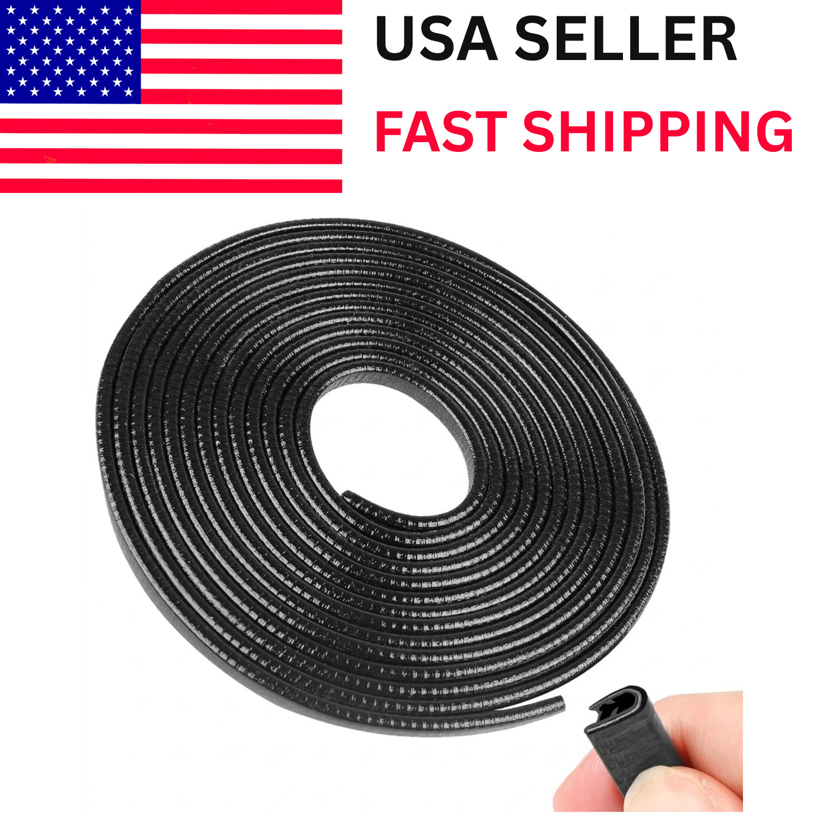 20ft U-Shape Car Door Edge Guard Molding Trim Rubber Edge Strip Seal Protector
