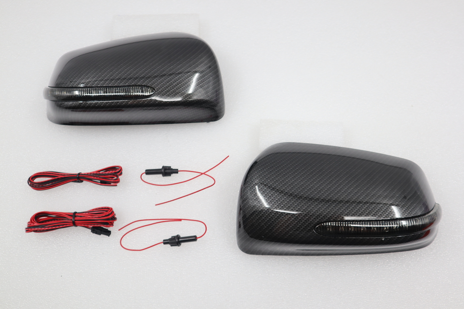 07-10-11-2014 MITSUBISHI LANCER SMOKE LED Signal Mirror carbon style Cover EVO