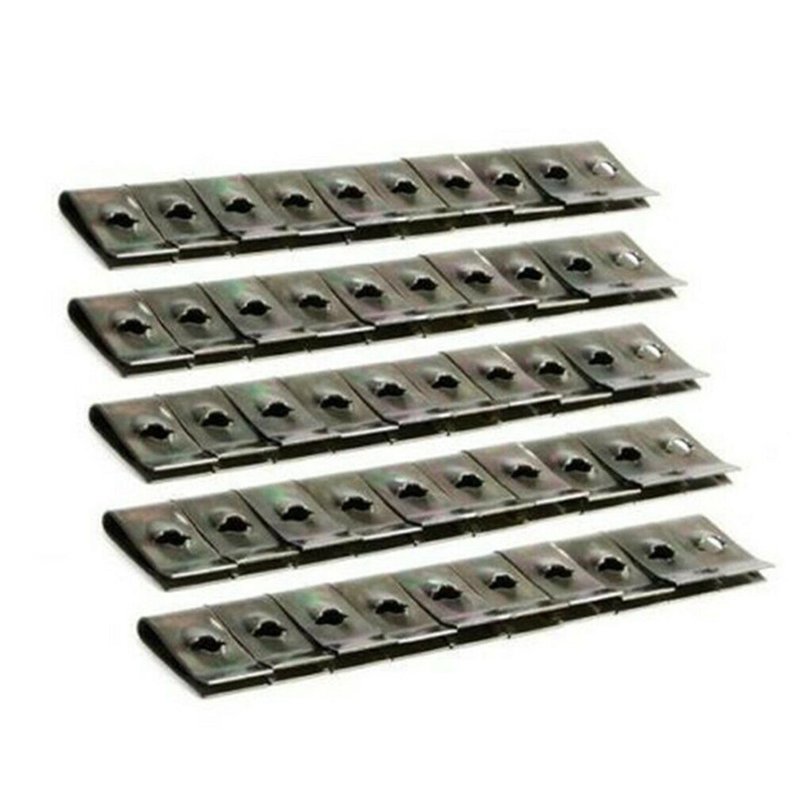 50PCS U-Type Metal Car Speed Fastene Self Tapping Screw Spire Clip Spring Plate