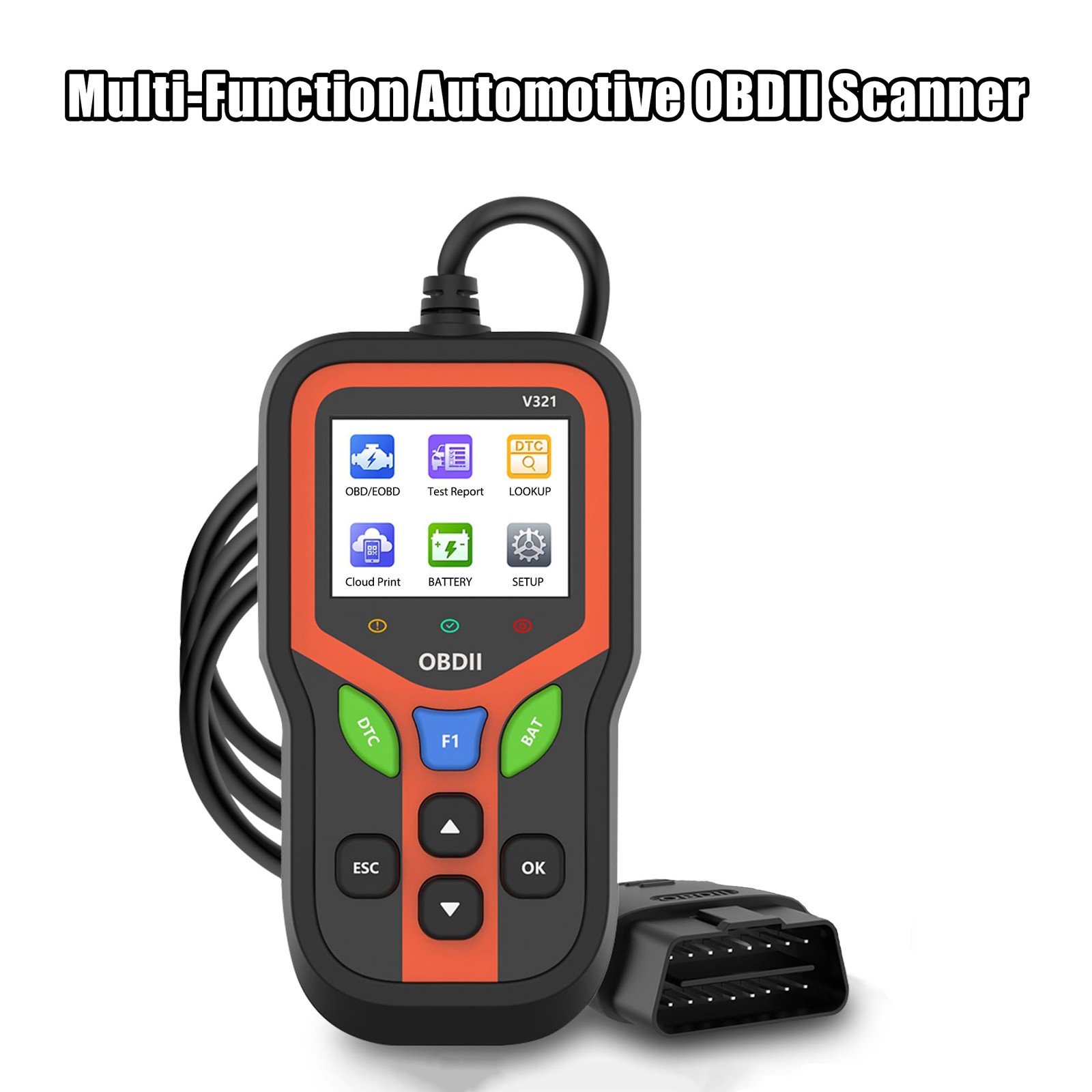 Car OBD2 Scanner Diagnostic Tool Engine Fault Code Reader Clear Battery Tester