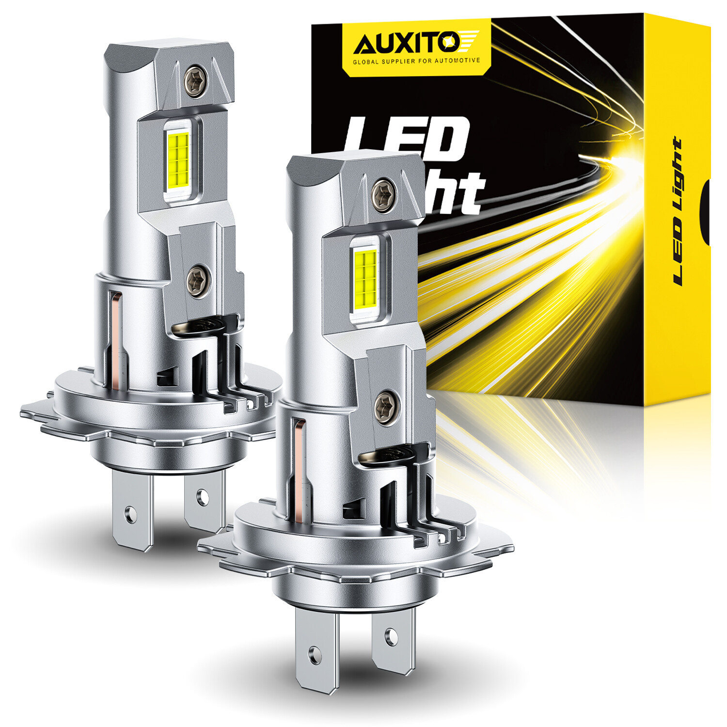 AUXITO H7 LED Headlight Conversion 40000LM 6500K Error Free Canbus Bulb Set
