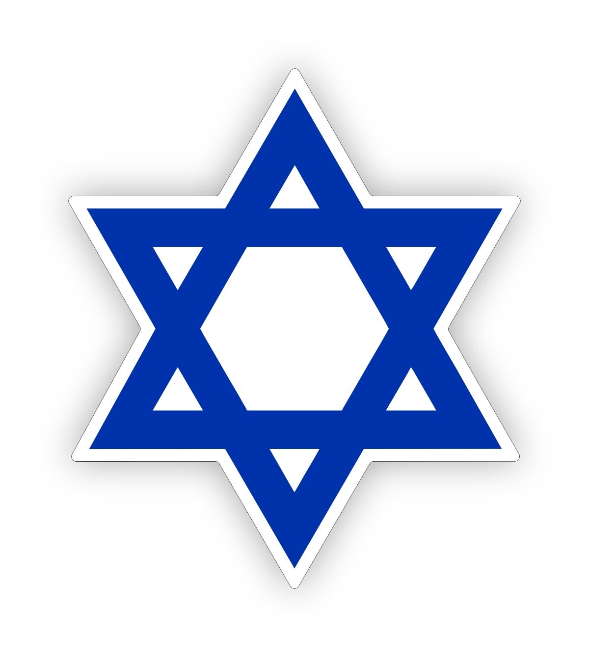 Any Size Star of David Vinyl Bumper Sticker / Window Decal Israel Flag Israeli