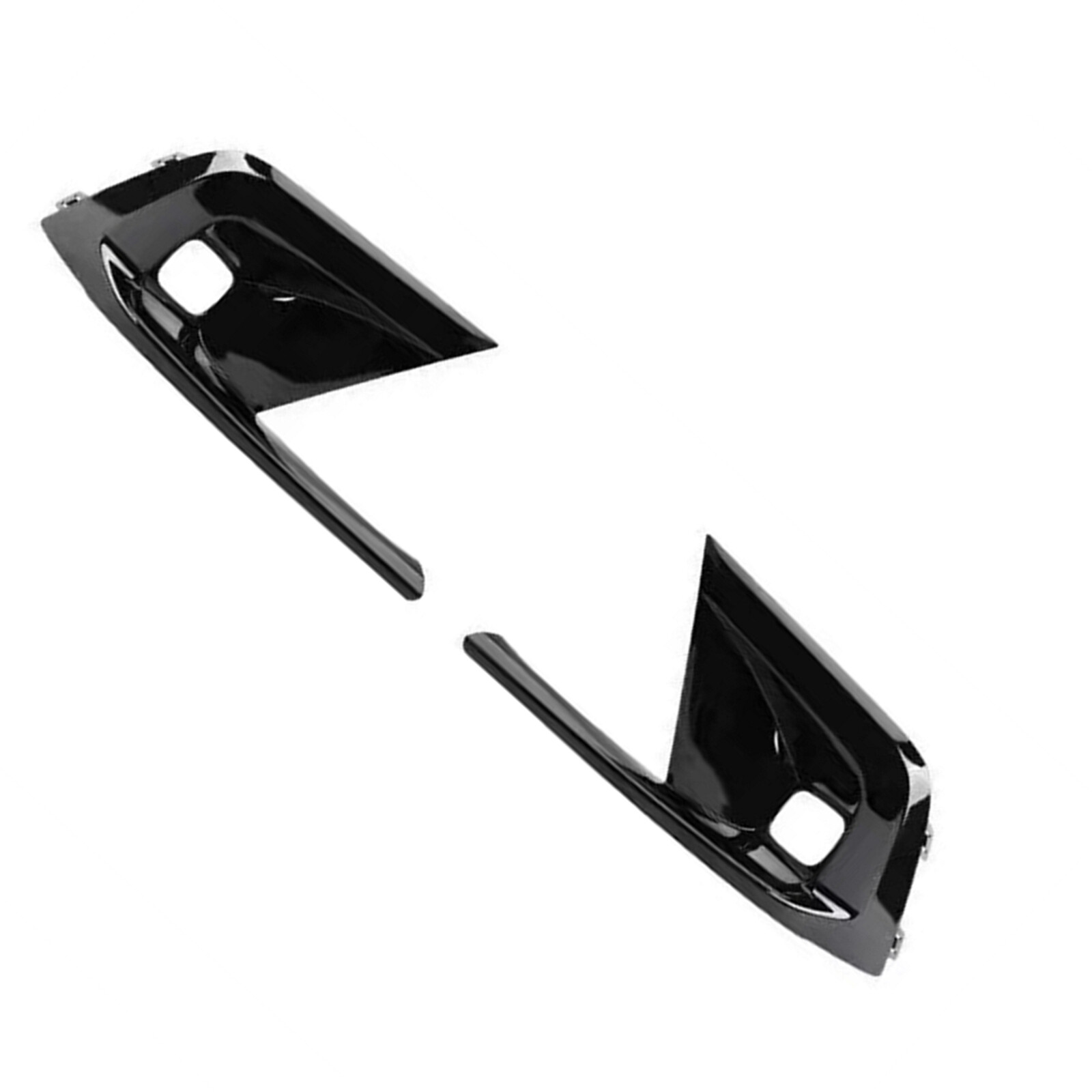 1Pair Gloss Black Front Bumper Fog Light Cover Trim For Honda Civic 11th 2022-24
