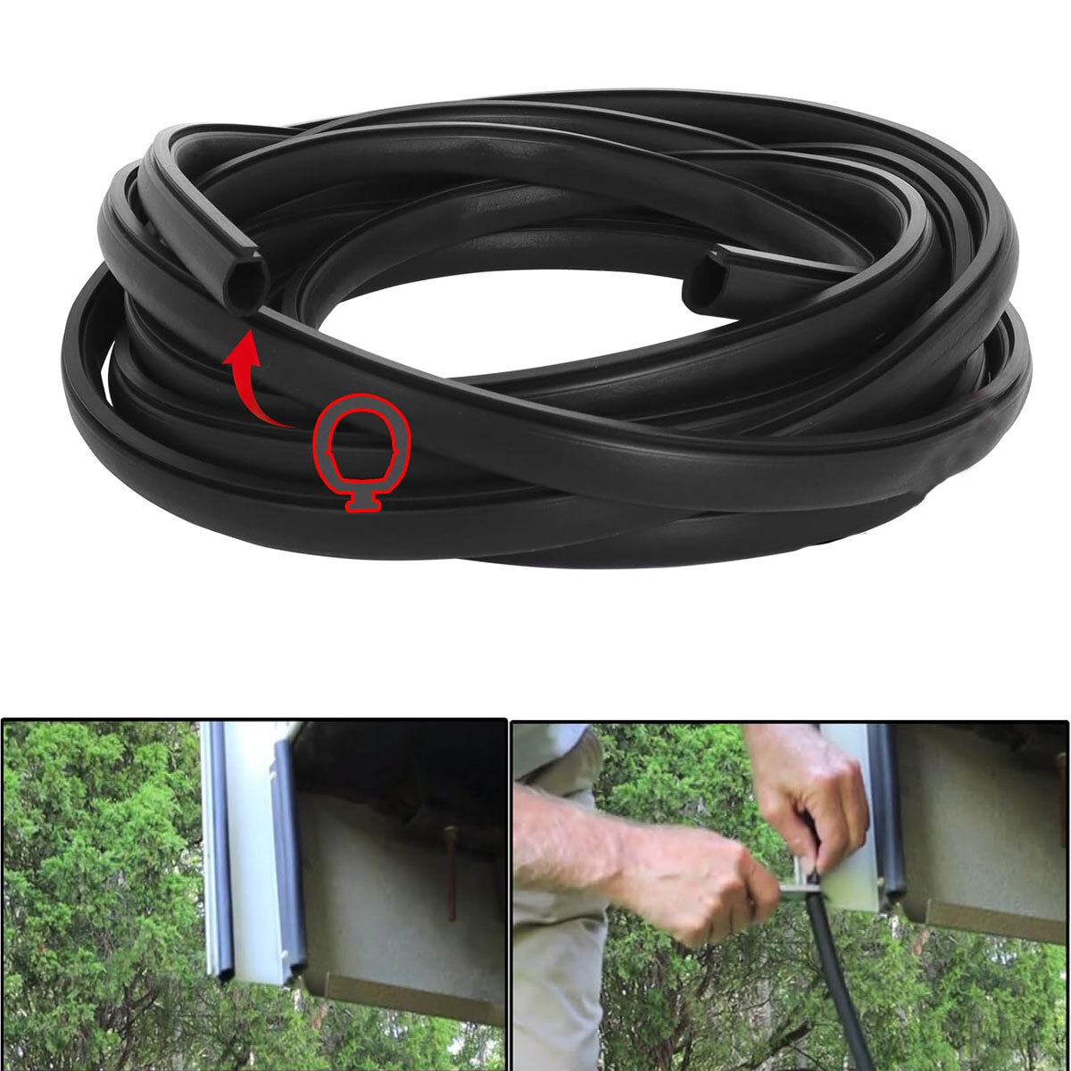 30Feet for RV Slide-In Bulb Rubber Seal Slide Out Gasket Camper Travel Trailer